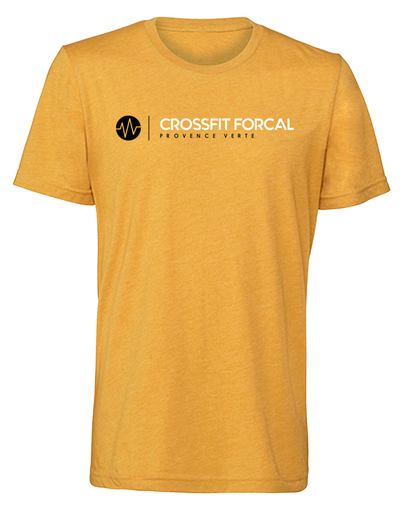 T-SHIRT HOMME JAUNE CROSSFIT FORCAL